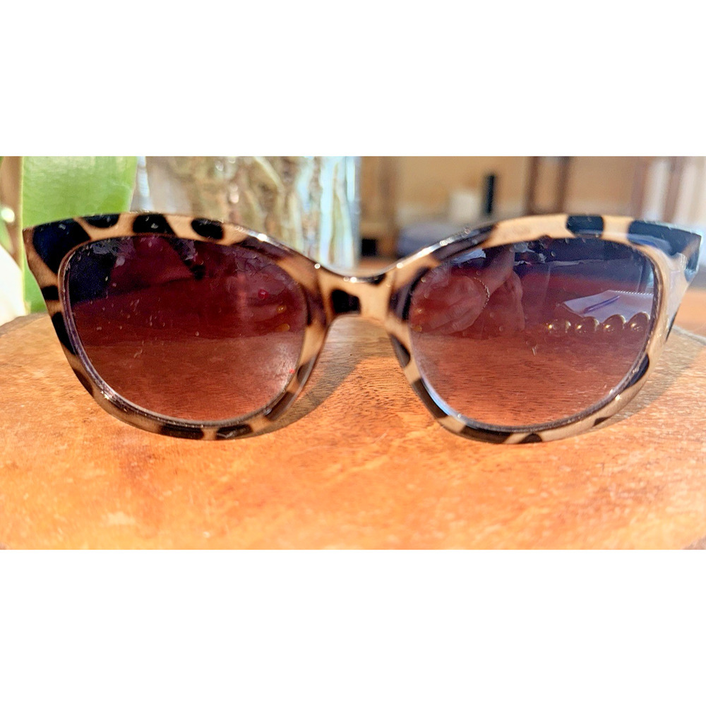 Oleg Cassini Oversize Tortoise Sunglasses Stylish Preppy Vacation Cruise‎